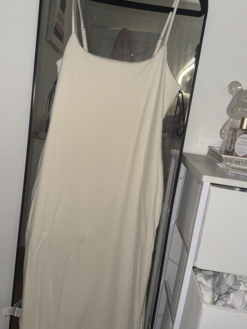 Forever 21 Cream Spaghetti-Strap Maxi Slip Dress
